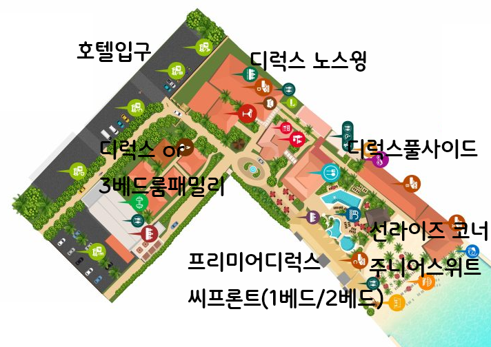 세부 코스타벨라 리조트 객실 위치 안내 단지도